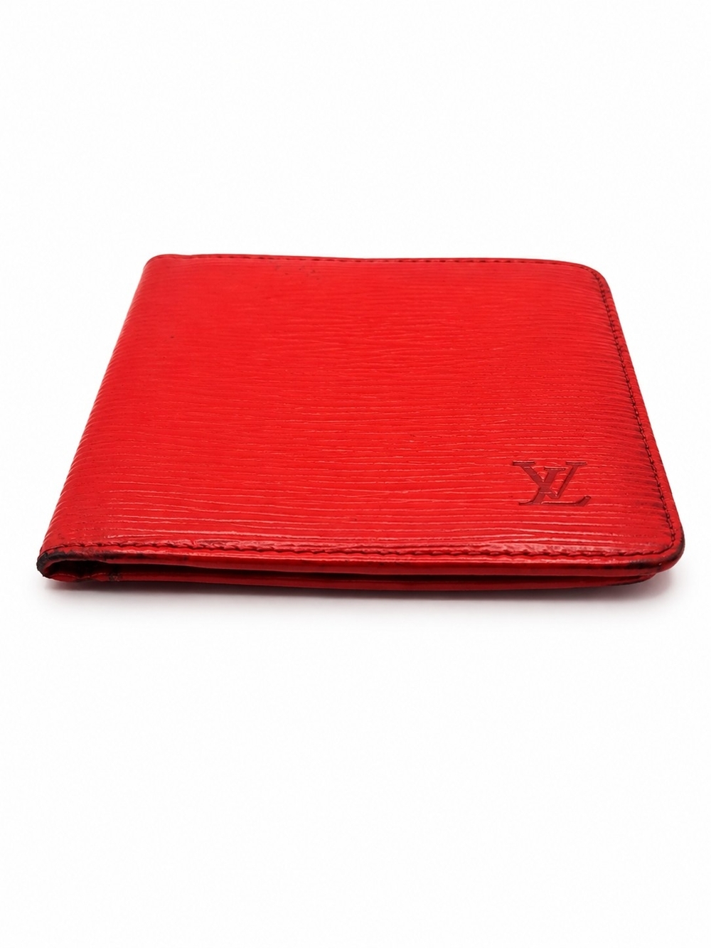 Louis Vuitton Red Epi Leather Men's Wallet with Embossed LV - Picture 3 of 7